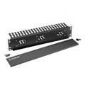 Rackmount Horizontal Finger Duct Cable Manager with Cover