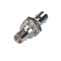 Fiber Optic Coupling - Multimode-Singlemode, Duplex, Ceramic Sleeve, Plastic Flange, Rectangular, LC-LC, Beige